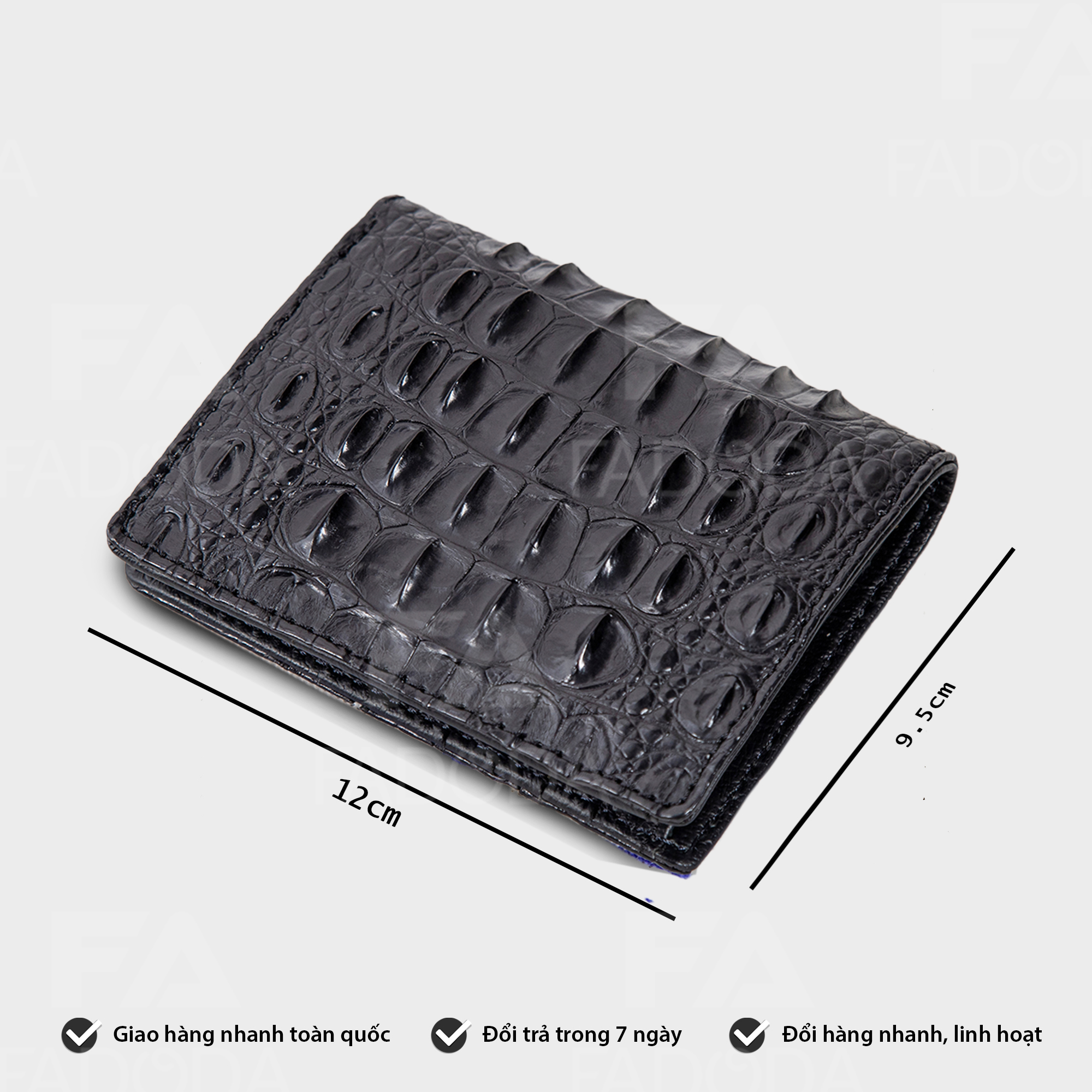Ví Đứng Da Cá Sấu Thật Chính Hãng CW01-01L