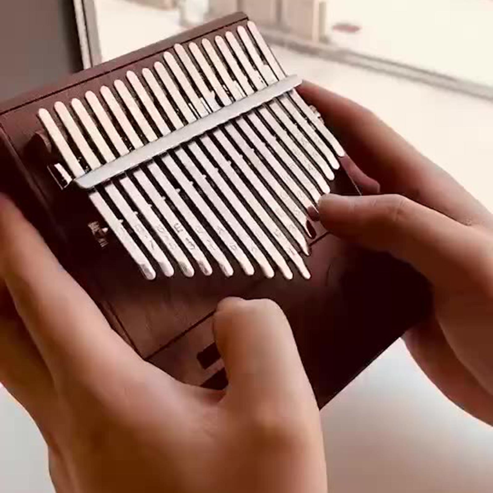 17 Keys Thumb Piano Finger Piano Mbira Musical Instrument Gift Brown