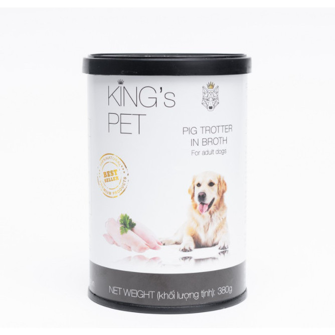 Giò Heo Hầm Nước Dùng King’s Pet Lon 380g Thức Ăn Cho Chó Mèo