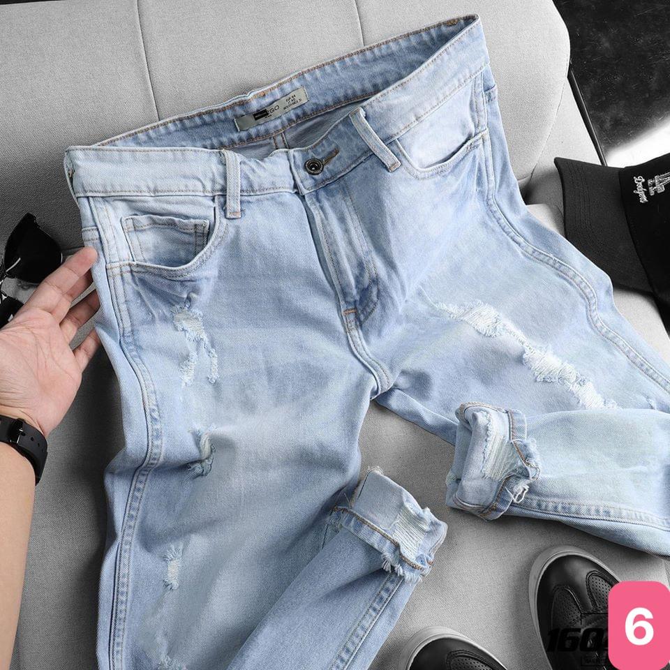 Quần jean nam xám nhạt trơn không rách chất jeans bò cao cấp co dãn 4 chiều, quần rin nam đẹp Havdo 74 mẫu mới