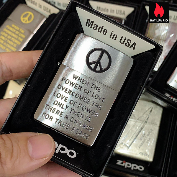 Bật Lửa Zippo 200 Trench Art Peace Design