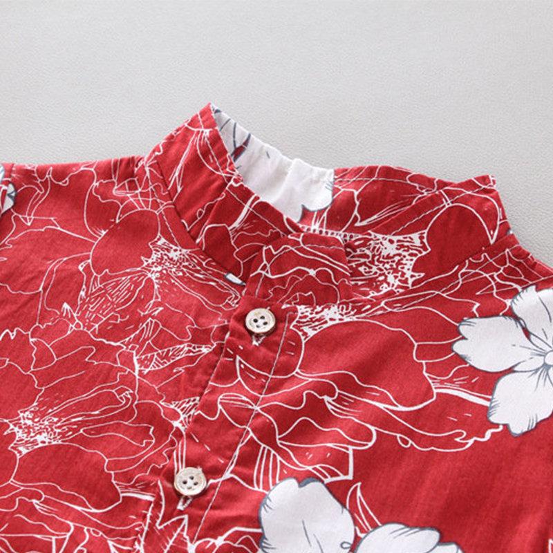 Bé Bé Trai Họa Tiết Hoa Bộ Quần Áo In Hình Đầu + Quần Ngắn Thể Thao Phù Hợp Với Tập Đi Trẻ Em Phù Hợp Với Áo Quần Áo Thời Trang Bé Trai 2021