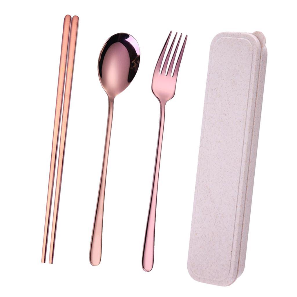 Travel Flatware with Case Camping Lunch