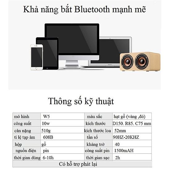 Loa Bluetooth Nghe Nhạc Hay Hỗ Trợ Khe Cắm Thẻ Nhớ, USB 1272 - Hàng Nhập Khẩu (Màu Ngẫu Nhiên)