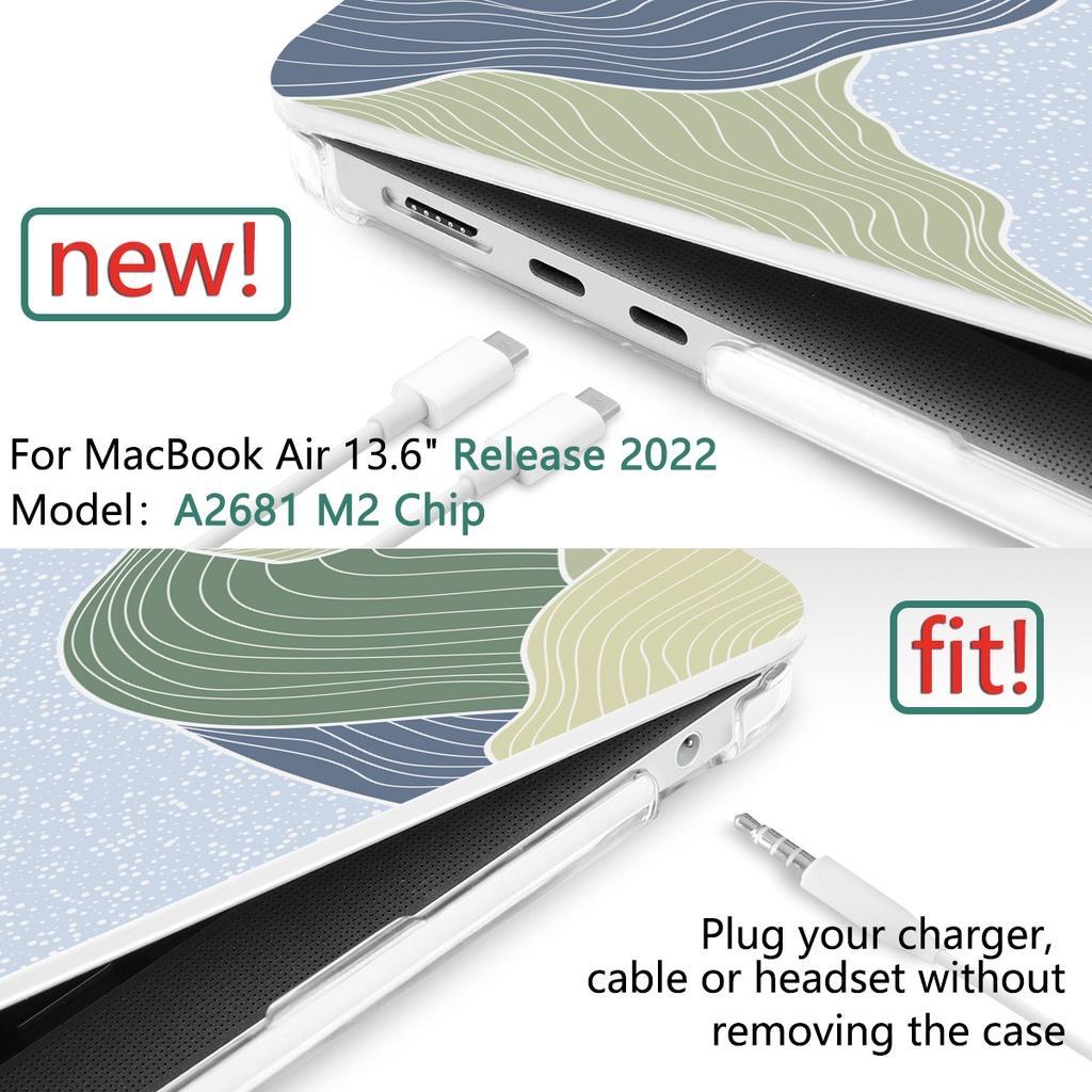 Ốp BATIANDA thích hợp cho MacBook Pro Air 13.6 M2 2022 A2681 A2338 M1 Air13 A2337 A2179 A1932 A1466 14/16 M1 2021