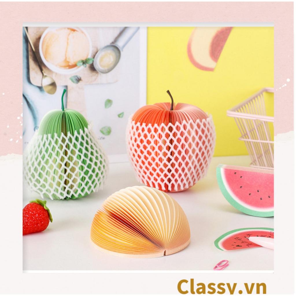 Giấy ghi chú Classy Post-It hình trái cây táo, lê, đào sáng tạo, dễ thương PK476