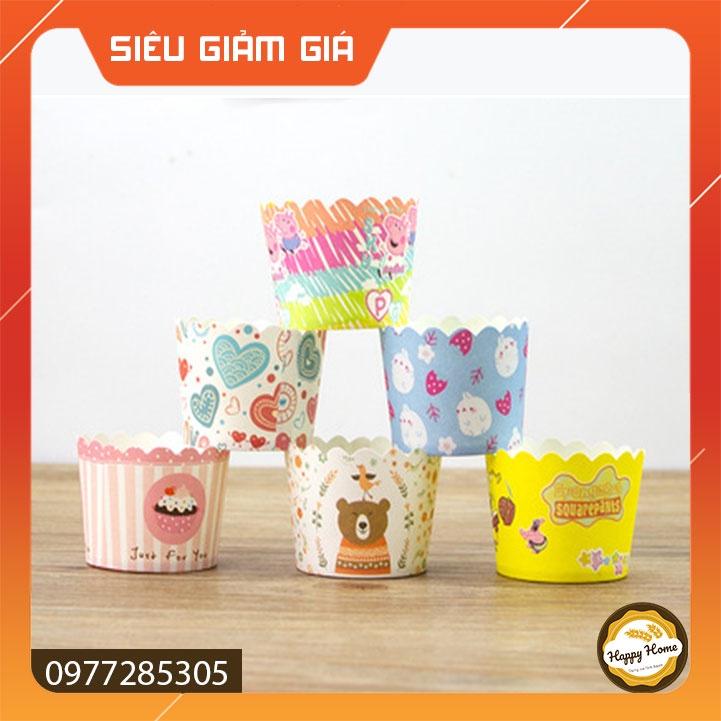 Ly giấy cupcake muffin lót bánh chịu nhiệt set 50 cái