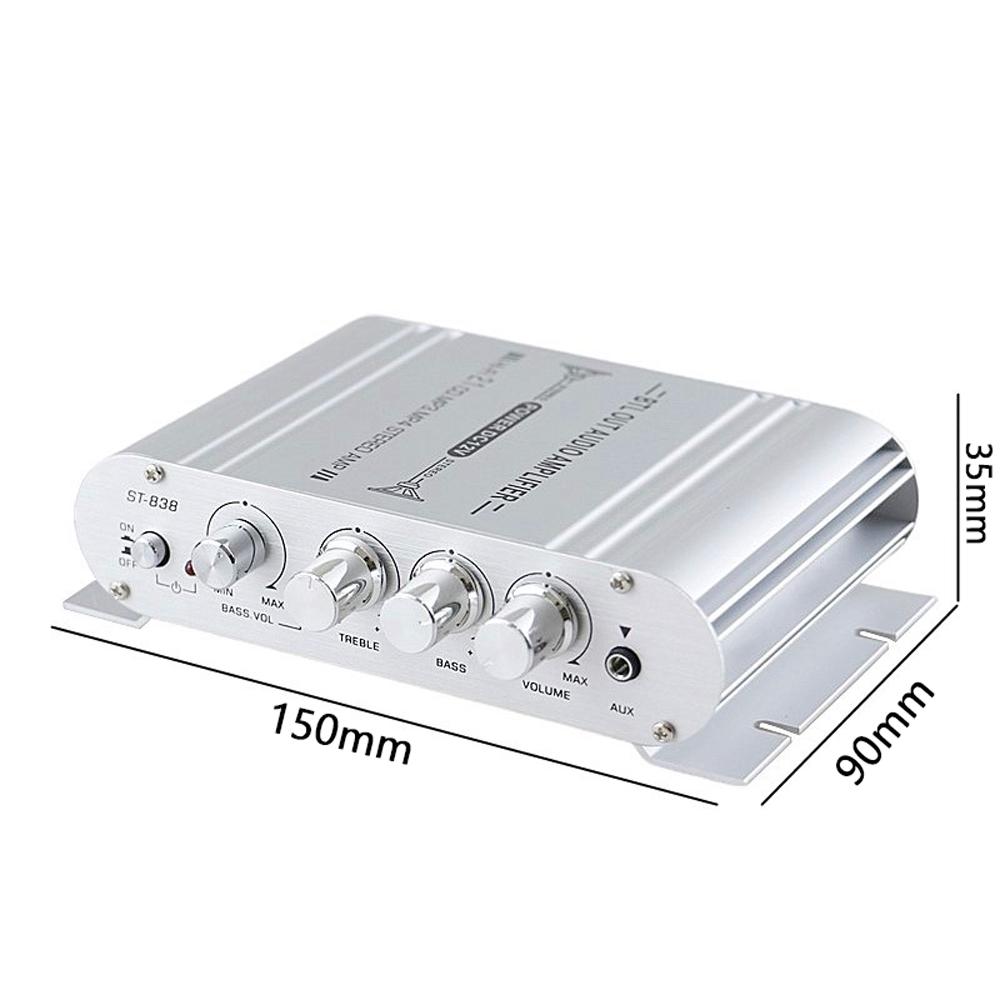 Mini Digital Hi-Fi Power Amplifier 2.1CH Subwoofer Stereo Audio Player Car Motorcycle Home Power Amplifier