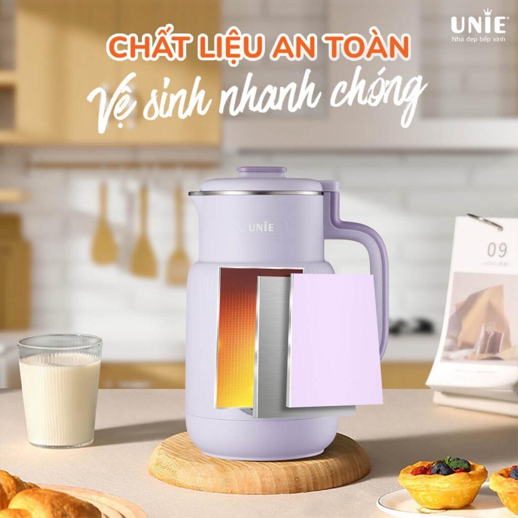 Máy làm sữa hạt Unie chính hãng UMB08, UMB08 PRO công suất 600W, máy sữa hạt dung tích 600ml, 5 chức năng xay nấu tiện lợi, xay nhuyễn mịn mọi thực phẩm, vệ sinh dễ dàng, chất liệu an toàn sức khỏe