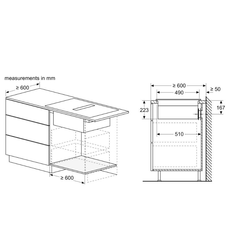 Bếp Từ Kết Hợp Hút Mùi Bosch HMH.PVQ731F15E (Series 6) - 70cm - Hàng Chính Hãng