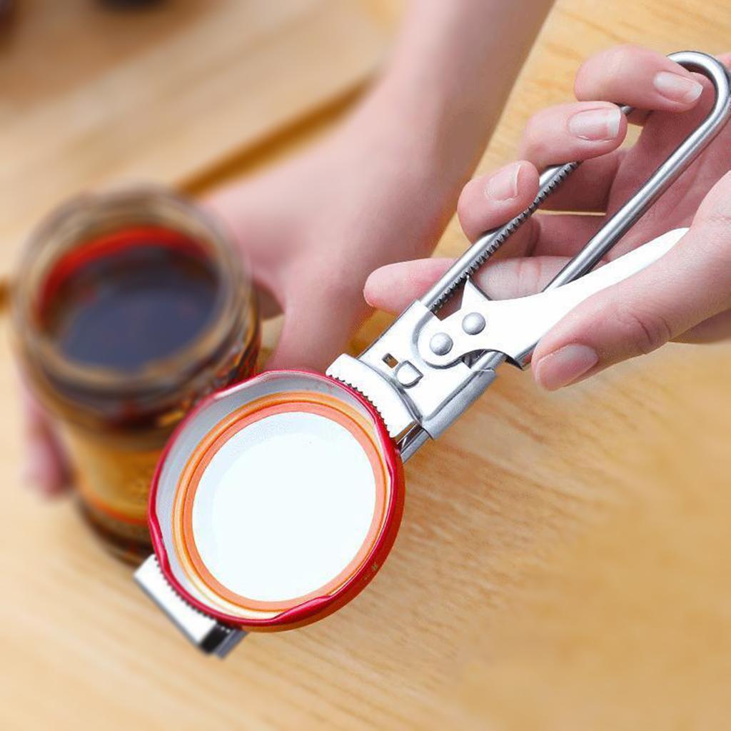 Can Opener Cover Remover Bottle Gripper Jar Lid Opener Kitchen Gadget Bar