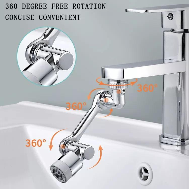 (nhựa)Đầu nối vòi Lavabo, vòi nước thông minh xoay 1080 độ nhựa ABS với 2 chế độ nước tiện dụng