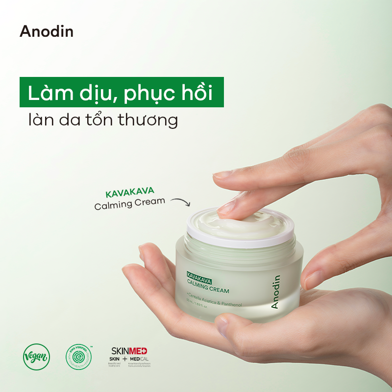 Kem dưỡng siêu cấp ẩm và làm d.ịu da Anodin Kavakava Calming Cream 50g - Hàn Quốc Chính Hãng