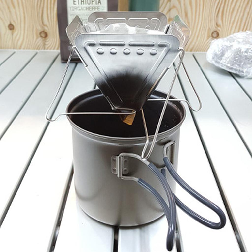 Portable Outdoor Coffee Filter Stand Stainless Steel Folding Coffee Drip