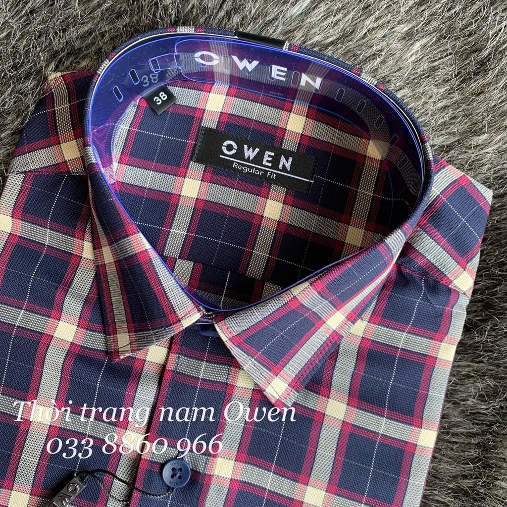 OWEN - Áo sơ mi dài tay Owen REGULAR FIT CHẤT SỢI TRE KẺ CA RÔ 23218