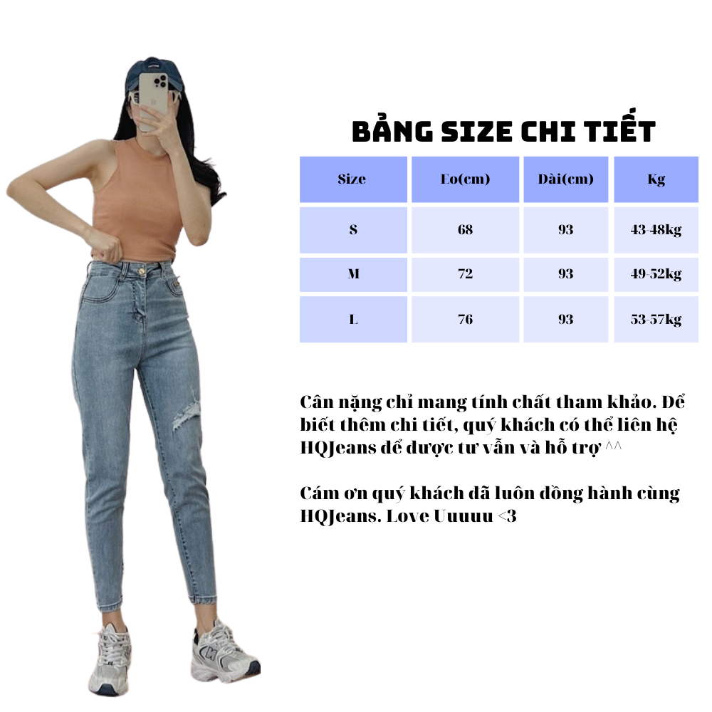 {Mã 54} Quần boy dáng vừa HQJeans mẫu mới nhất