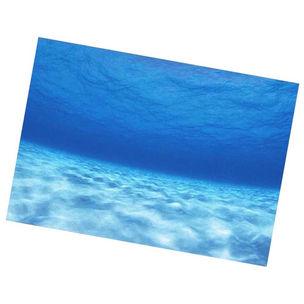 3D Aquarium Tank Sky Blue Landscape Poster Tank Background 61x30cm