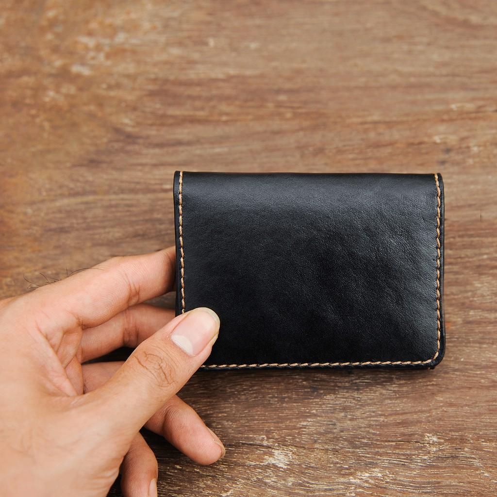 Ví nữ mini màu đen -  Đồ da handmade - DT864