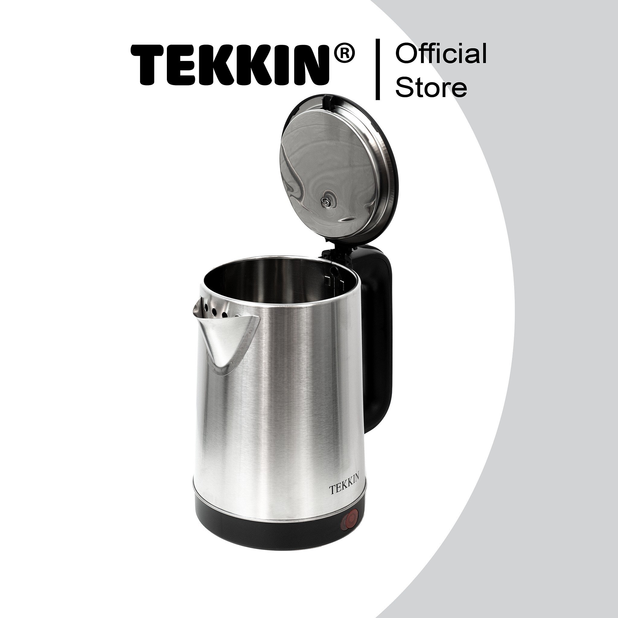 Ấm siêu tốc inox tự ngắt TEKKIN TI-2848 dung tích lớn 2.3L (dung tích sử dụng 1.8L) 1500W bảo hành 12 tháng - hàng nhập khẩu