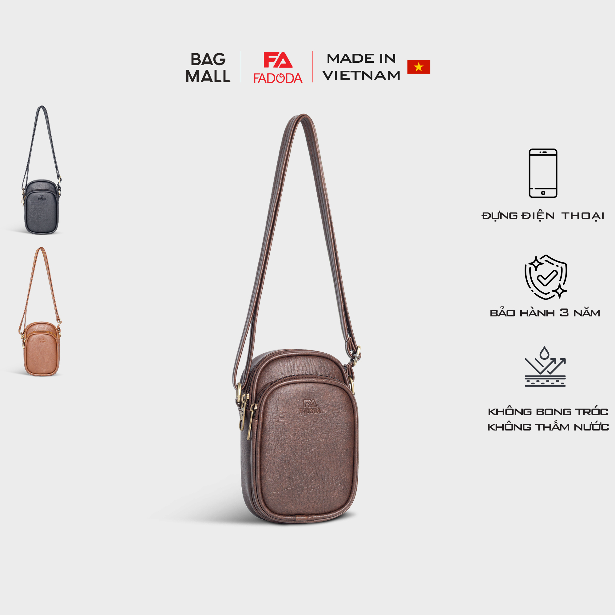 Túi đeo chéo nữ mini đựng điện thoại fadoda FN37