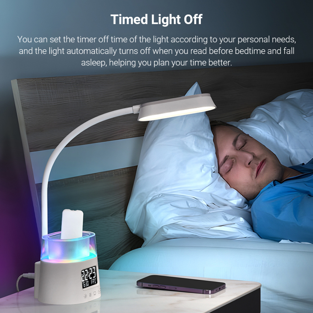 Đèn led Để Bàn xiaomi youpin 3Lilife 3 Cấp Độ Có Thể Điều Chỉnh Thời Gian Nhắc Nhở Và Tắt Kèm Hộp Đựng Bút Giá Đỡ