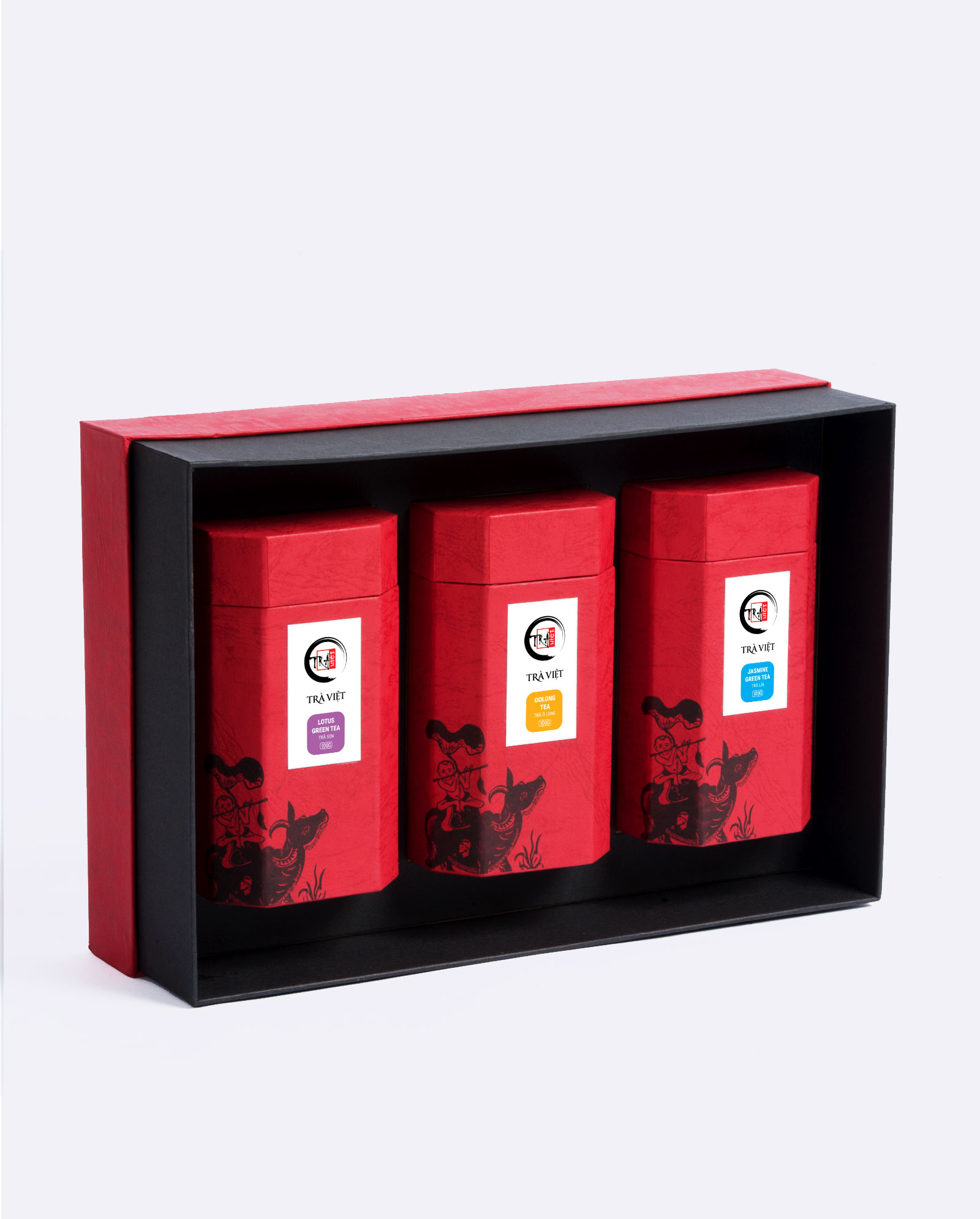 Hộp trà Tri Ân Bộ 3 Hộp Trà Cao Cấp - Trà Ô Long - Trà Cổ Thụ - Trà Nõn Tôm