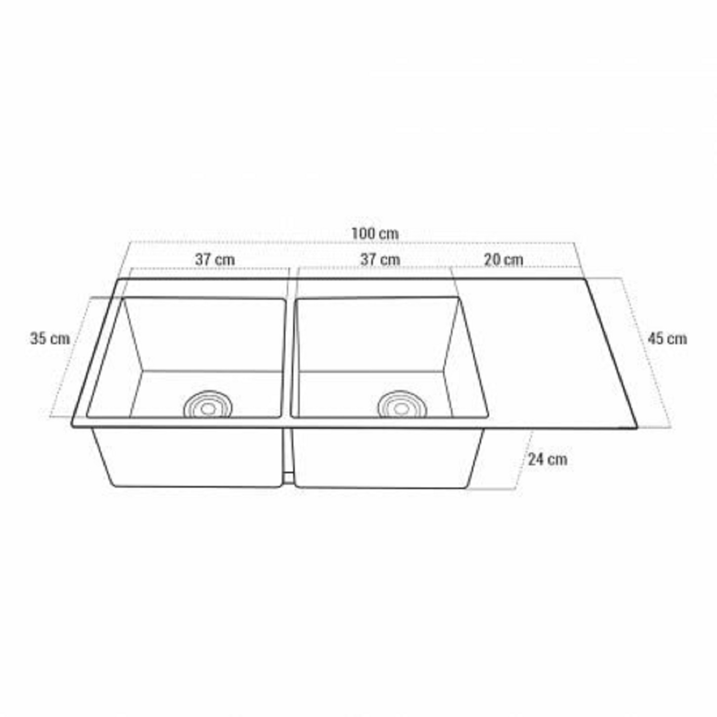 CHẬU RỬA BÁT NANO, CHÉN NANO, CÀI DAO,GIÁ THỚT GRBC10045NCDT