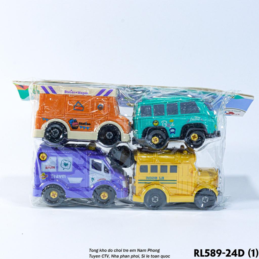 Túi 4 xe RL589-24D - Đồ chơi thông minh cho trẻ em - Quà tặng sinh nhật