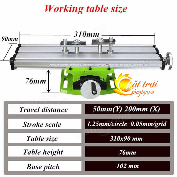 Bàn trượt 2 chiều lắp khoan bàn MiniQ