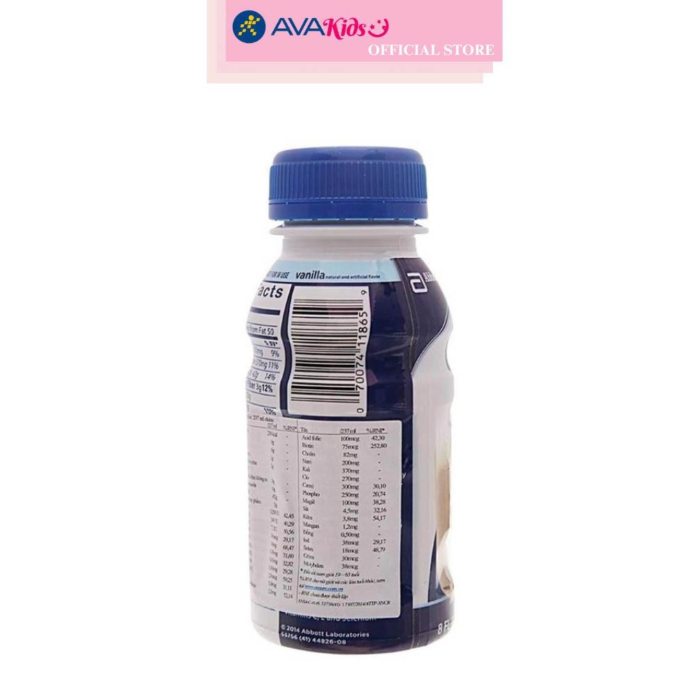 Lốc 6 chai sữa bột người lớn pha sẵn Ensure Original hương vani 237 ml