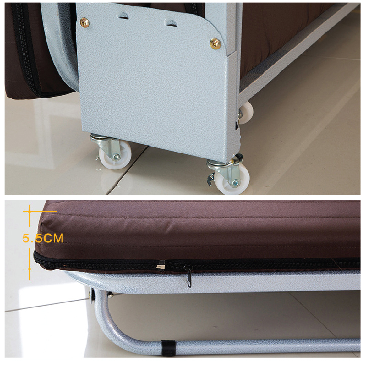 Giường gấp văn phòng ngủ trưa khung thép chịu lực -Giường Ngủ Cá Nhân Có Nệm Gấp Xếp Gọn Cao Cấp
