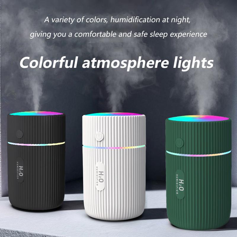 Mini 220ML Siêu Âm Thanh Máy Tạo Độ Ẩm Không Khí Tinh Máy Khuếch Tán Tinh Dầu Cho Xiaomi Nhà Xe Hơi USB Phun Sương Tạo Ẩm Hình Ếch Con Phun Sương Tạo Có Đèn LED đèn Ngủ