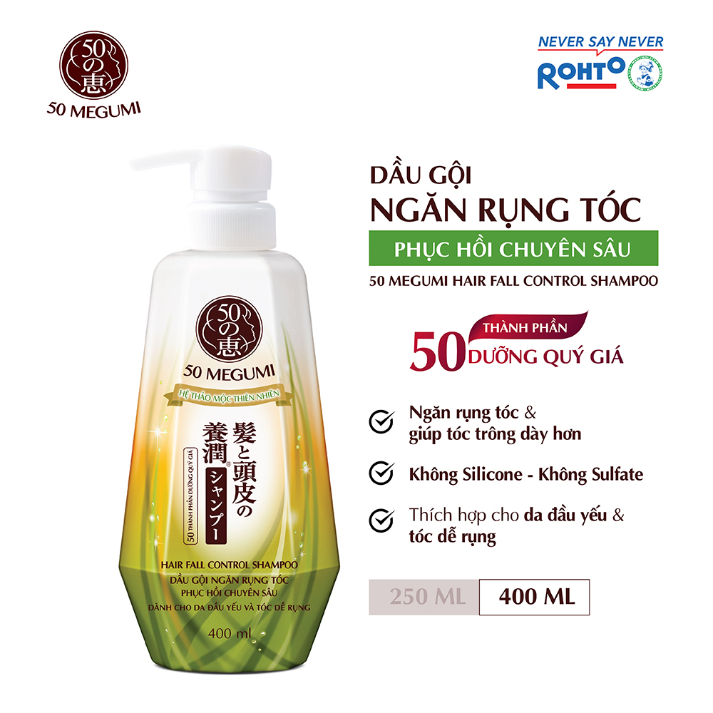 Dầu gội ngăn rụng tóc 50 Megumi Hair Fall Control Shampoo