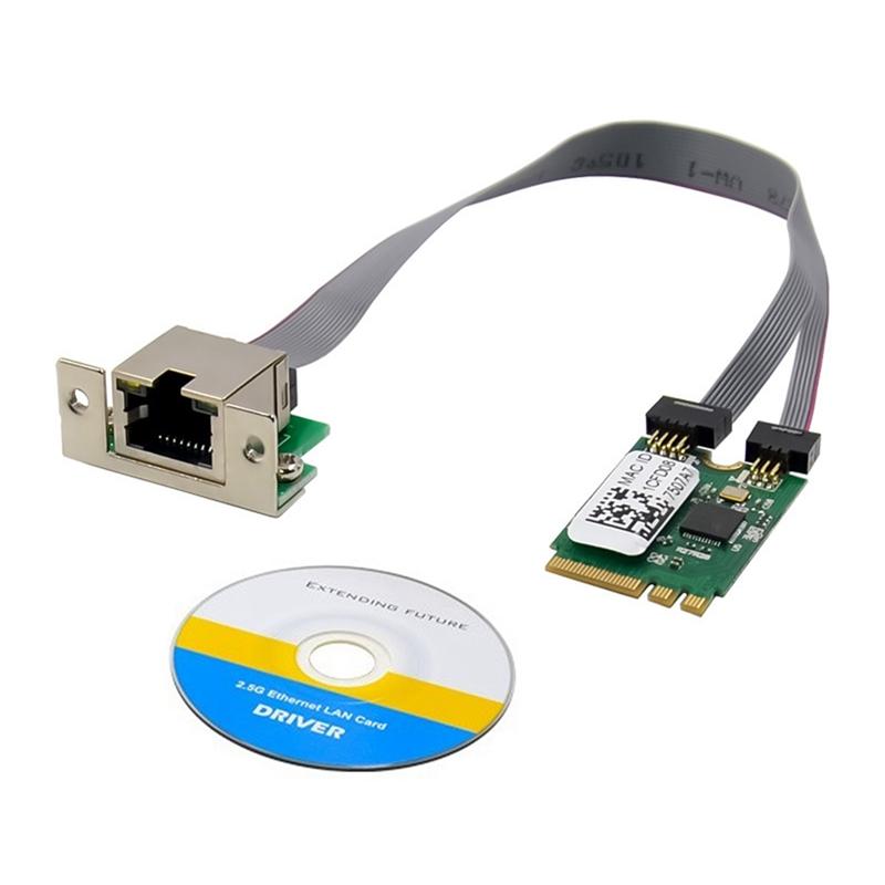 M.2 A E KEY 2.5G Ethernet LAN Card RTL8125B Điều Khiển Công Nghiệp Card Mạng PCI Express Mạng