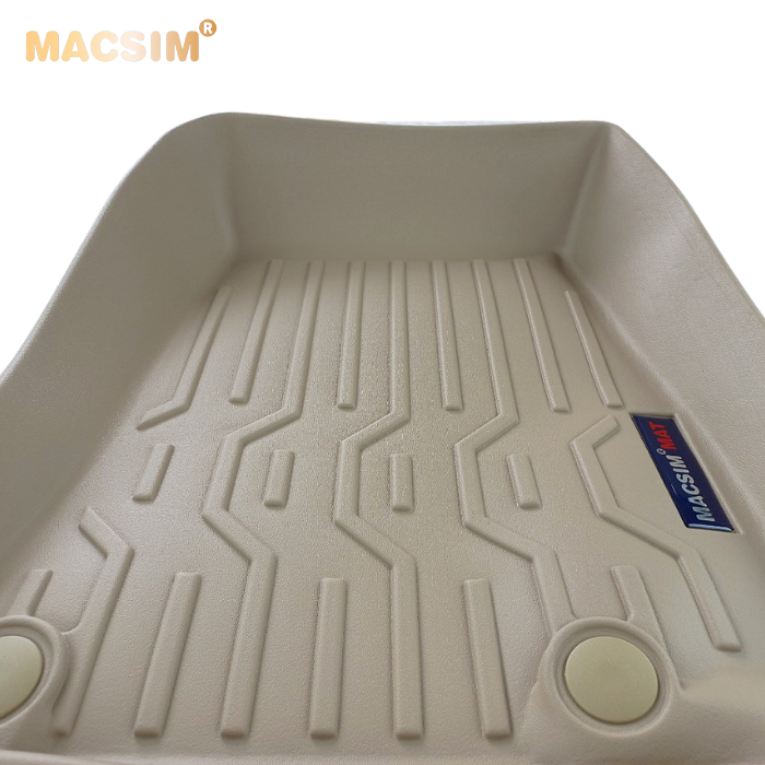 Thảm lót sàn xe ô tô Mercedes GLC 2016 -2020 Nhãn hiệu Macsim chất liệu nhựa TPV cao cấp màu be