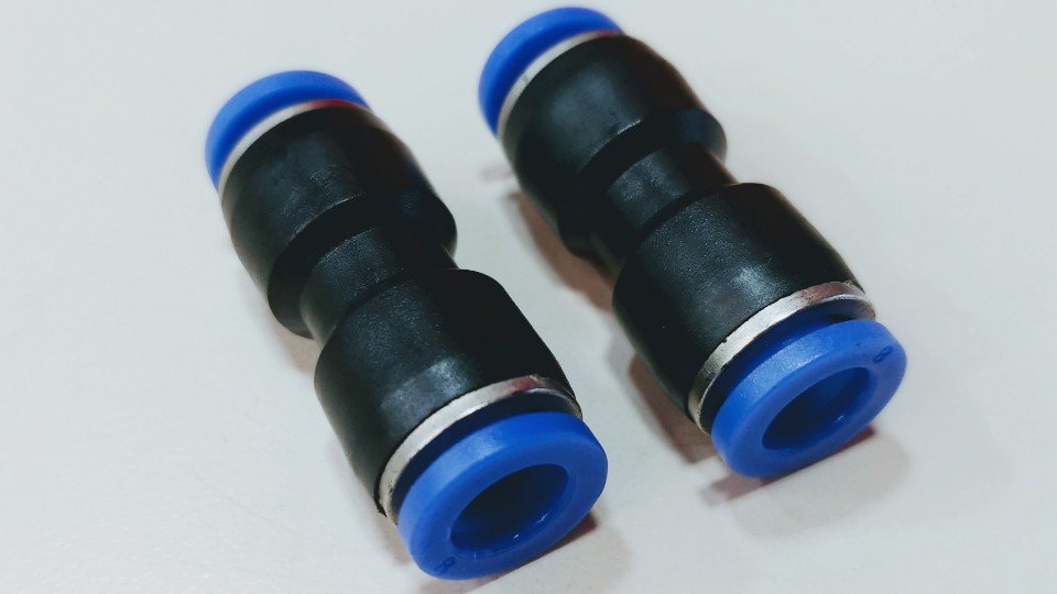 10 khớp nối thẳng 2 đầu ống 6mm, 8mm, 10mm, 12mm dùng trong ngành khí nén, ngành nước