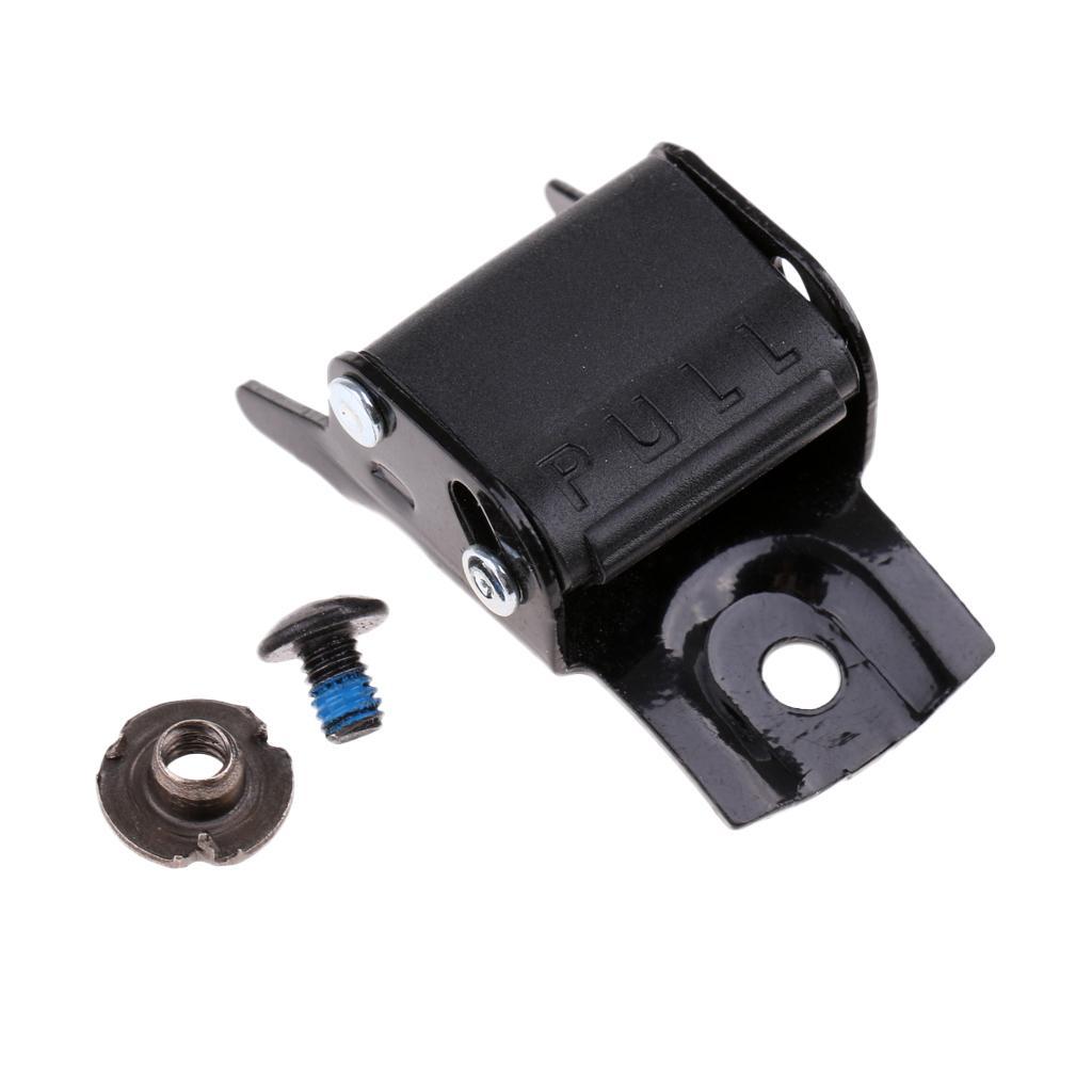 Black Metal Roller Skates Strap Buckle Replacement Clip with Screw and Nut Repair Kit