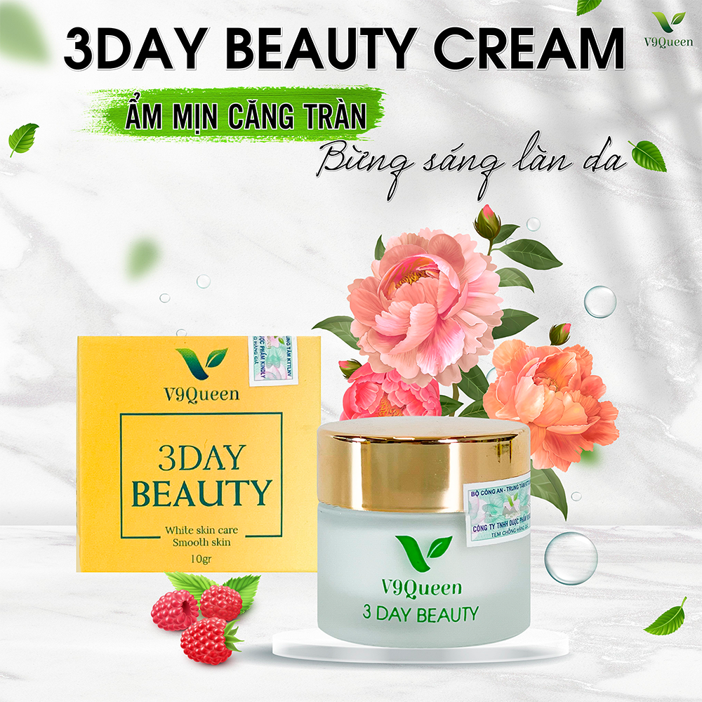Combo 3 Mỹ Phẩm V9Queen Giúp Mờ Nám Tàn Nhang, Dưỡng Trắng Da