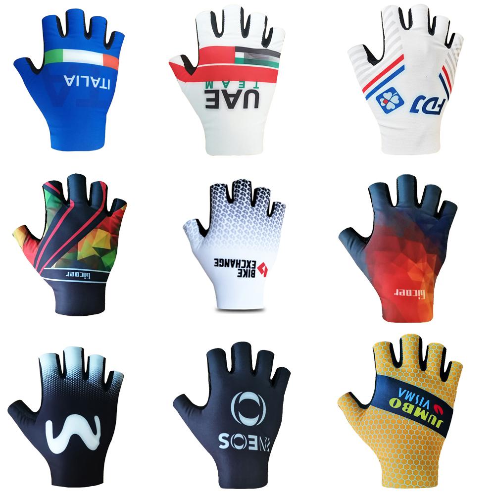 2021 Pro Đội Găng Tay Xe Đạp Thoáng Khí Xe Đạp Găng Tay 3D Miếng GEL Ngón Ngoài Trời Thể Thao Bcycle Găng Tay Guantes Ciclismo