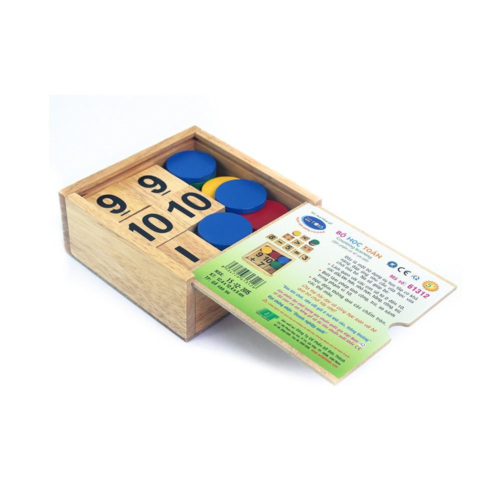 Đồ chơi gỗ học toán , đồ chơi gỗ phát triển tư duy học toán thẻ học toán cho bé 2 tuổi