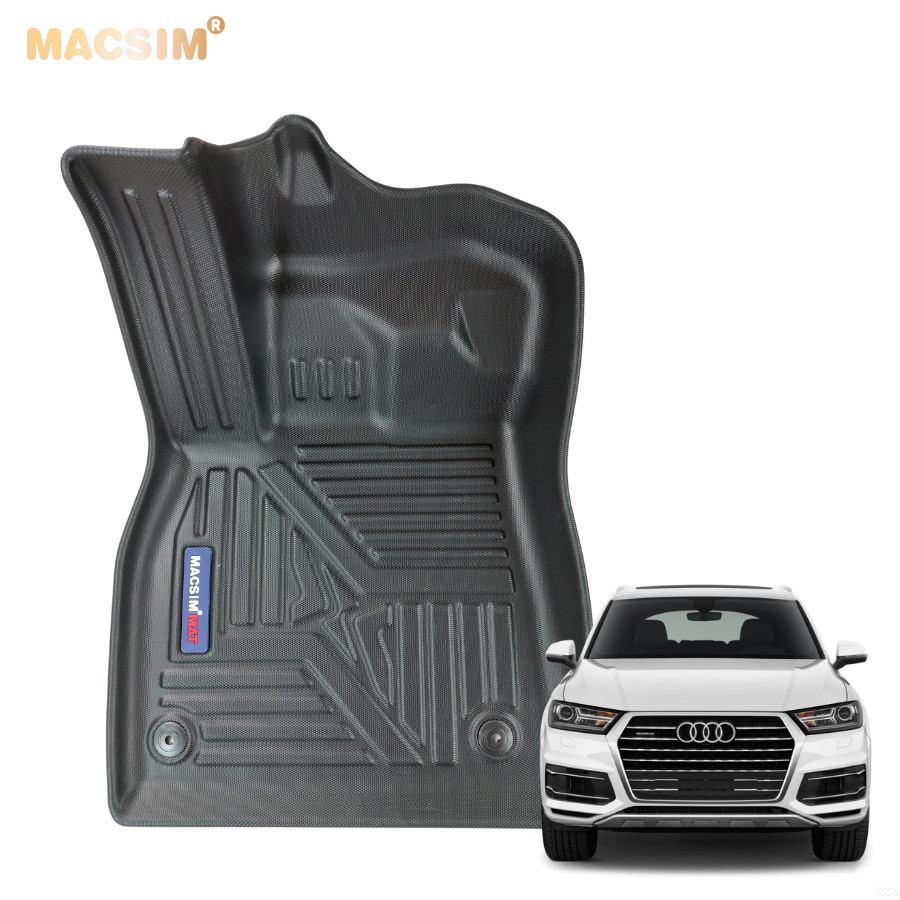 Thảm lót sàn xe ô tô New Audi Q5 2021- đến nay Nhãn hiệu Macsim chất liệu nhựa TPE đúc khuôn cao cấp - màu đen