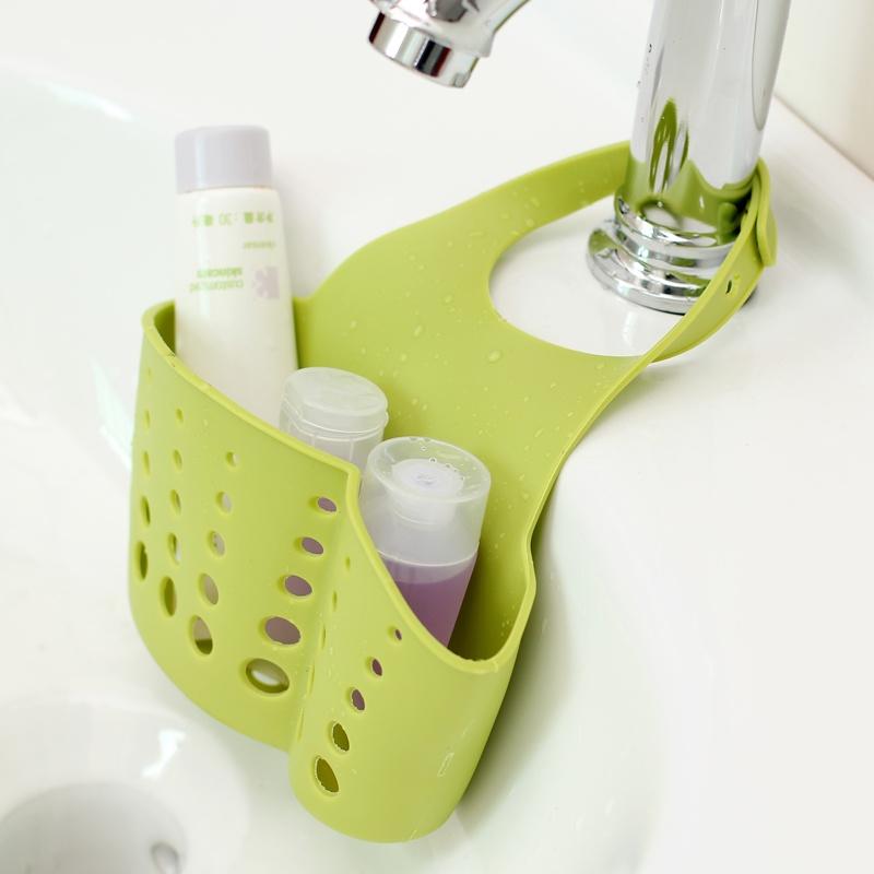 Giỏ treo bồn rửa bát - đựng giẻ rửa bát, xà phòng, bàn chải, miếng cọ rửa - chất liệu nhựa dẻo nguyên sinh