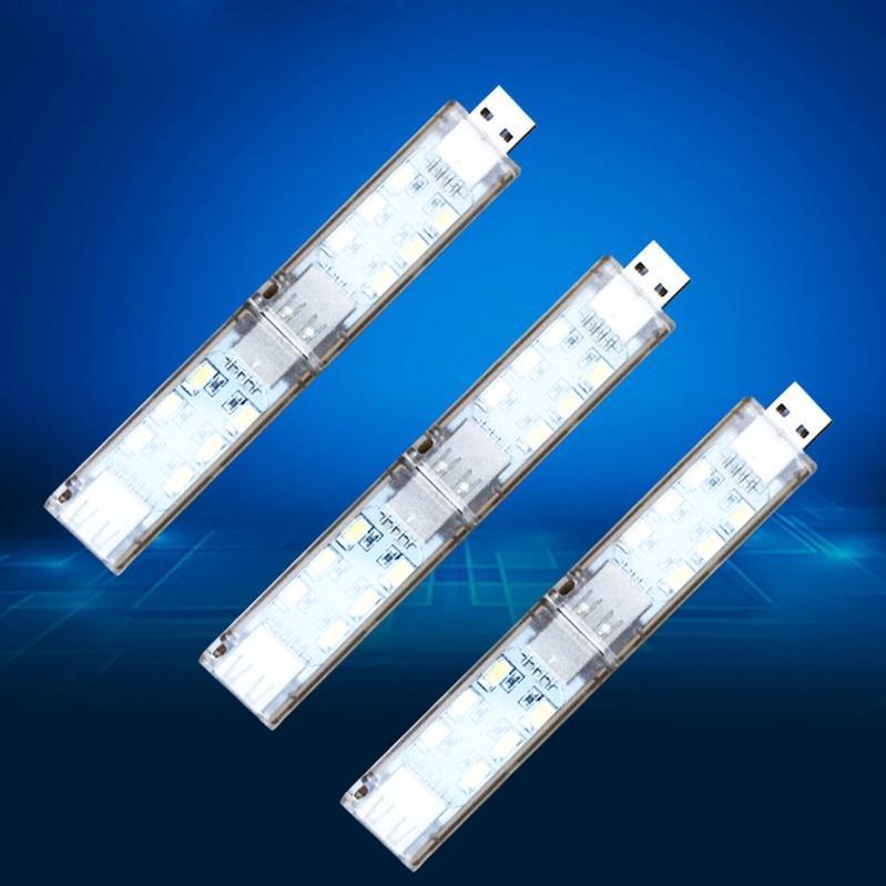 Đèn đọc sách mini 12 bóng LED 2 mặt sạc USB