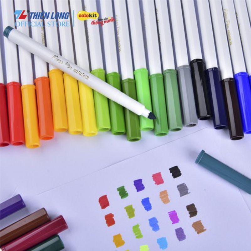 - Bộ bút lông 36 màu Fiber Pen Washable Colokit SWM-C006 chất liệu mực  an toàn