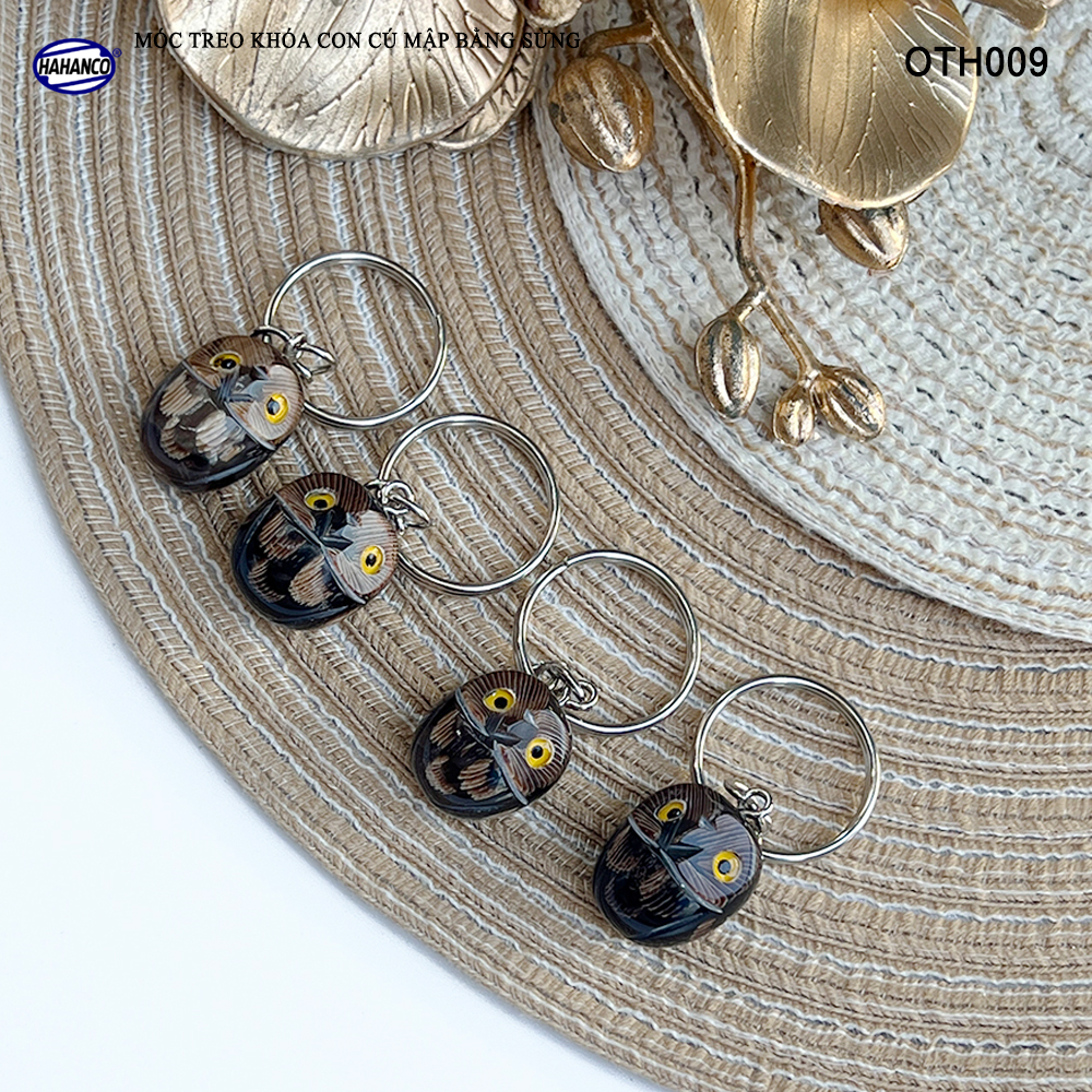 Móc Khóa Sừng Hình Cú Mập Mũm Mĩm Hình Dáng Đáng Yêu HAHANCO - OTH009