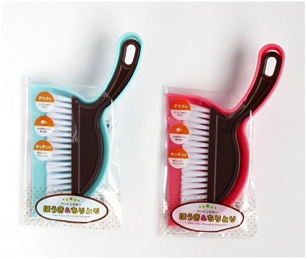 Bộ chổi &amp; xẻng hót rác Mini cán cong Echo - Hàng Nội Địa Nhật Bản