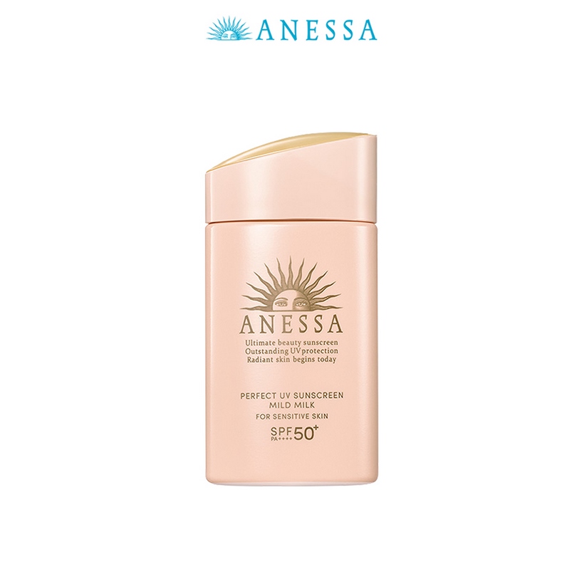 Bộ sản phẩm Kem chống nắng cho da mặt và toàn thân (Anessa Mild Milk 60ml + Brightening Gel 90g + Gold Spray 60g)