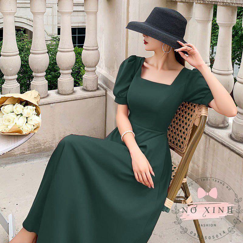 Đầm Maxi Tay Phồng Cao Cấp Loại 1 Đủ Size M-L-XL-XXL