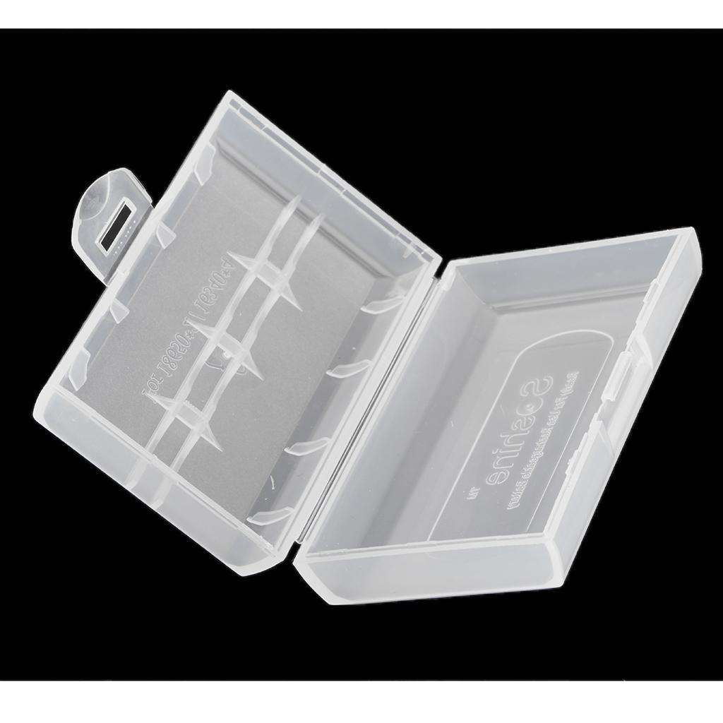 10x Clear Plastic Battery Organizer Storage Case Holder For 18650 Batteries
