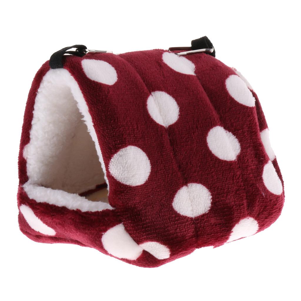 Guinea Pig House Hammock Bed Hanging Chinchilla Hideout Hut Pet Supplies Red